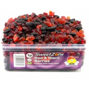 Sweetzone Halal Jelly Sweets - Juicy Berries Tub Of 600pcs Sweetzone Halal Jelly Sweets - Juicy Berries Tub Of 600pcs
