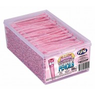 Fini Smooth Strawberry Pencils Tub Sweets (Pack Of 200) Contains Gluten