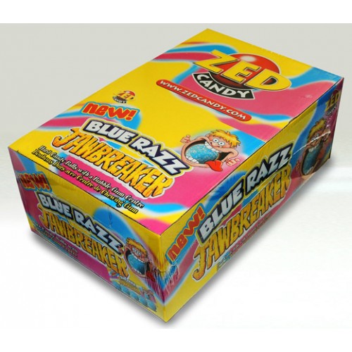 Zed Candy Razz Zed Candy Blue Razz Jawbreakers X30 Packs Halal