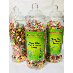 Sweet Victorian 1 Large Jar of FIZZY mixed jelly Fruit Flavour Gums 1.7 KG